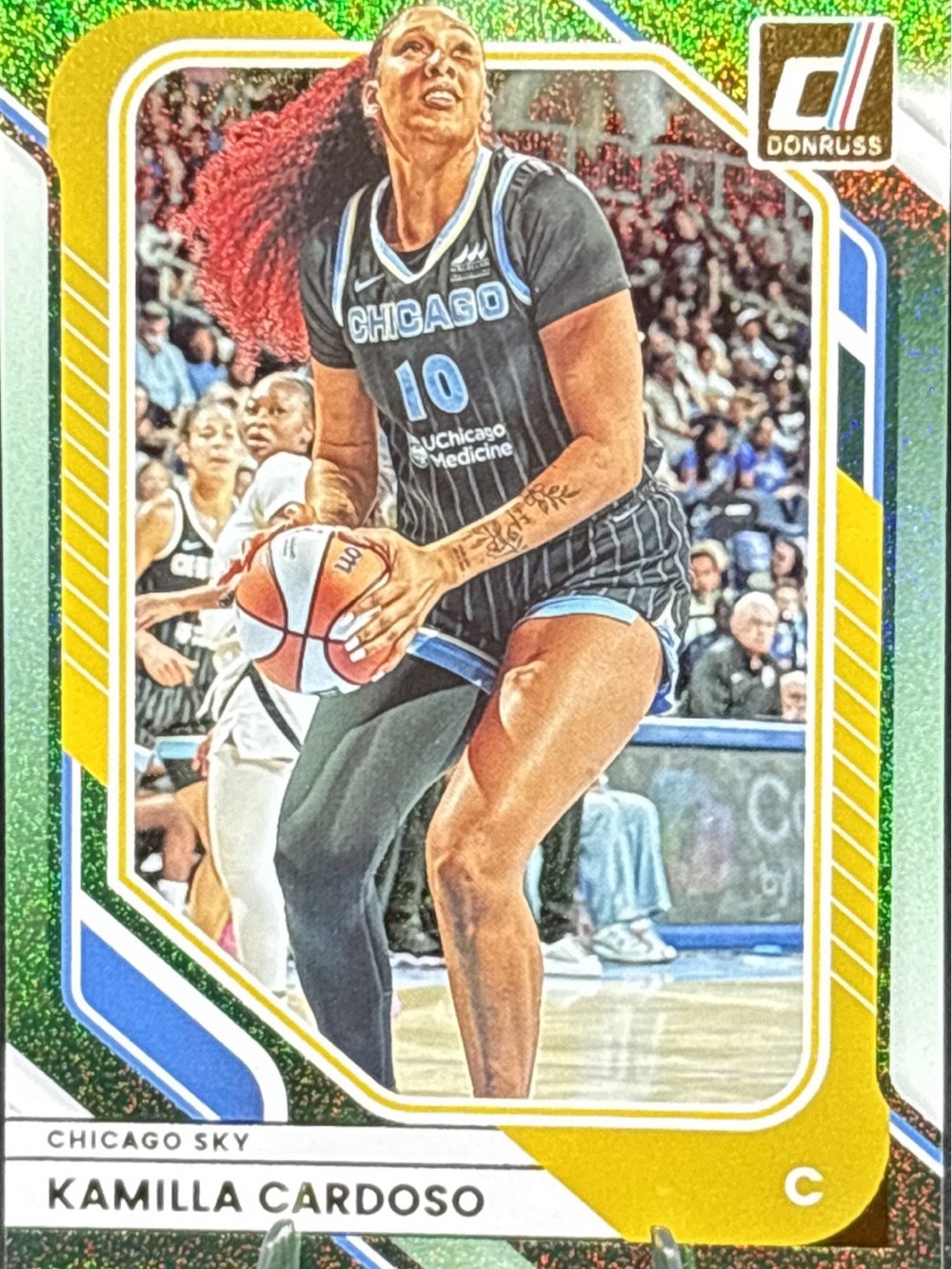 Panini Donruss Kamilla Cardoso Basketball Card - Green Glitter Prizm